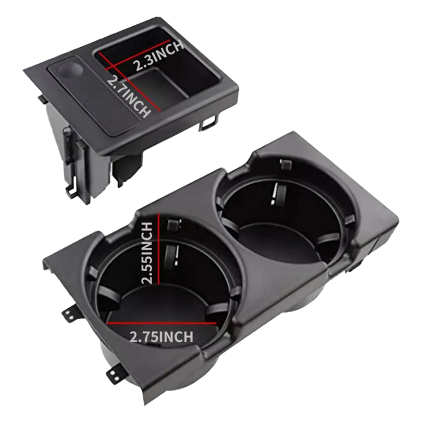 Base portaoggetti per console centrale nera BMW Serie 3 E46 4 porte 1999-2005 51168218305
