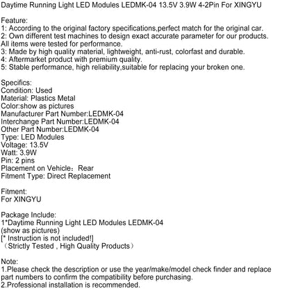 Moduli LED per luci diurne LEDMK-04 13,5 V 3,9 W 4-2 pin per XINGYU
