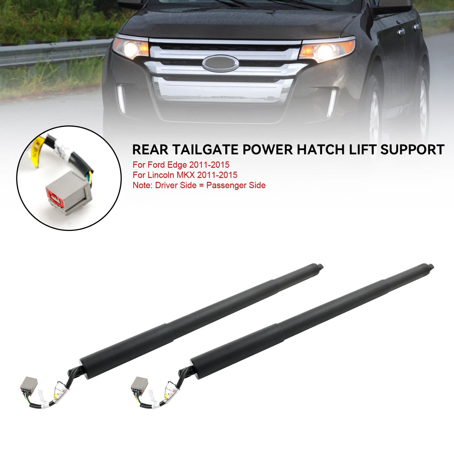 Supporti di sollevamento elettrico per portellone posteriore Ford Edge 2011-2015, 2 pezzi