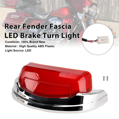 Parafango posteriore con luce LED di stop e indicatore di direzione per FLHXSE CVO Street Glide 14-23