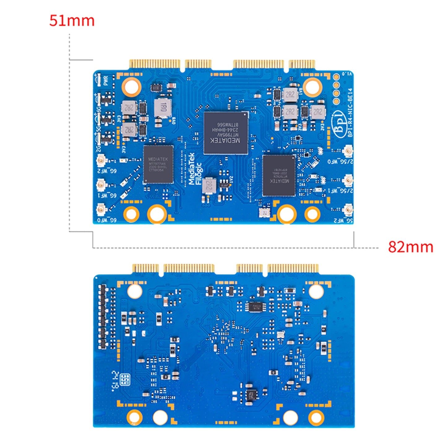 Router open source BPI-R4-NIC-BE14 Modulo BPI-R4-WiFi7 Modulo Banana Pi R4 WiFi7