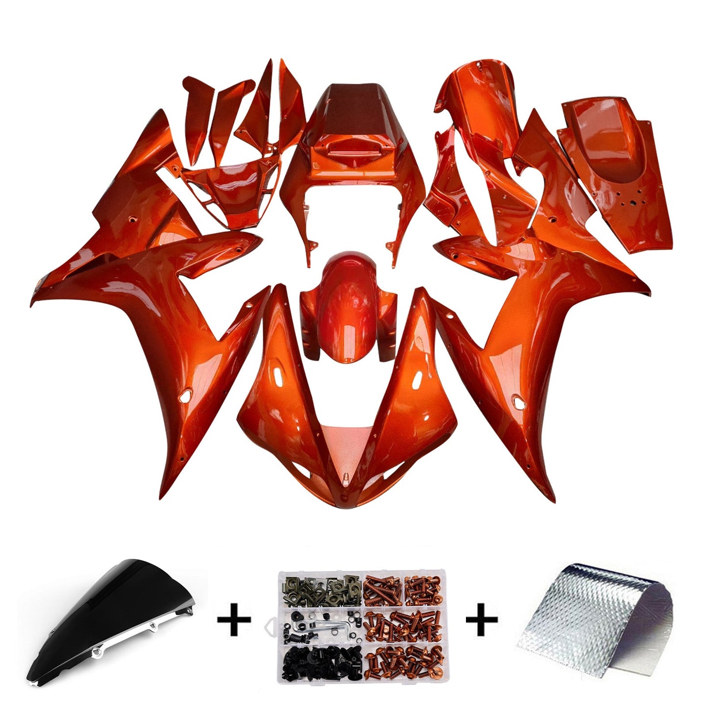 Kit carenatura iniezione plastica ABS per Yamaha YZFR1 YZF-R1 2002-2003