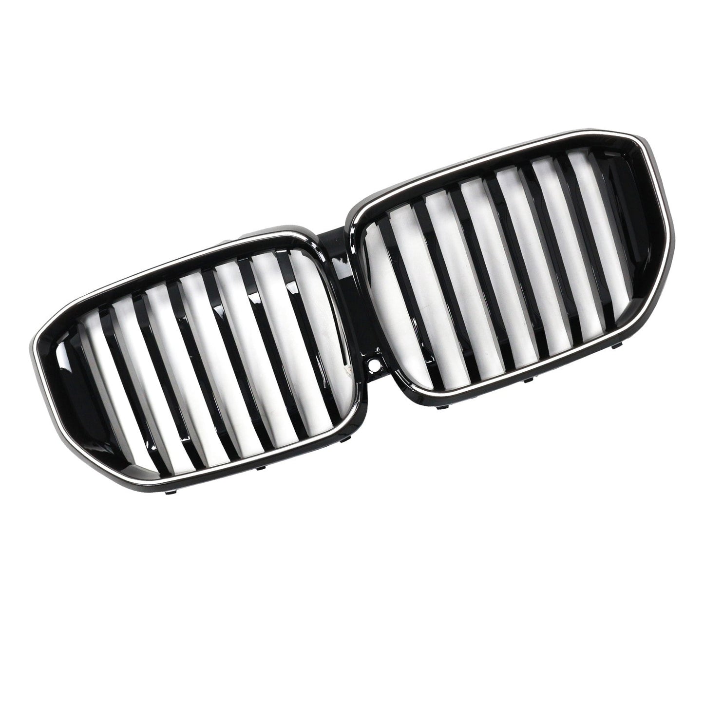 Per BMW G05 LCI X5 2024+ Griglia paraurti anteriore a linea singola con LED nero lucido