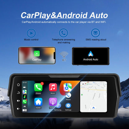 Mirroring dello schermo Android Auto Wireless CarPlay PND da 6,86 pollici per motociclette