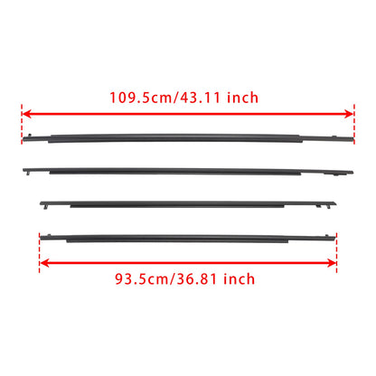 Guarnizione esterna per cintura in vetro della portiera Toyota Prius 2010-2015 (4 pezzi)