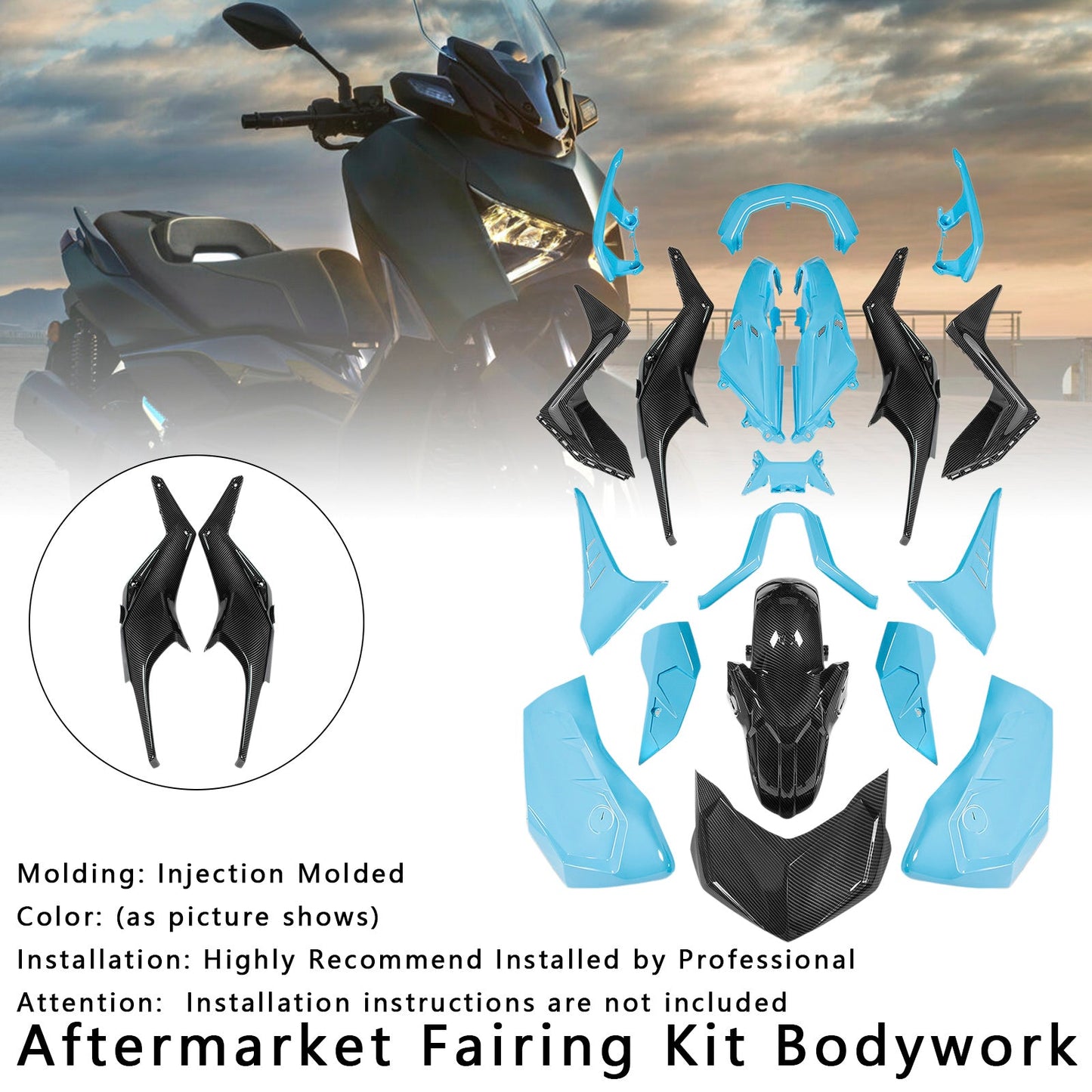Kit carenatura carrozzeria iniezione Yamaha X-MAX 300 XMAX 2023-2024