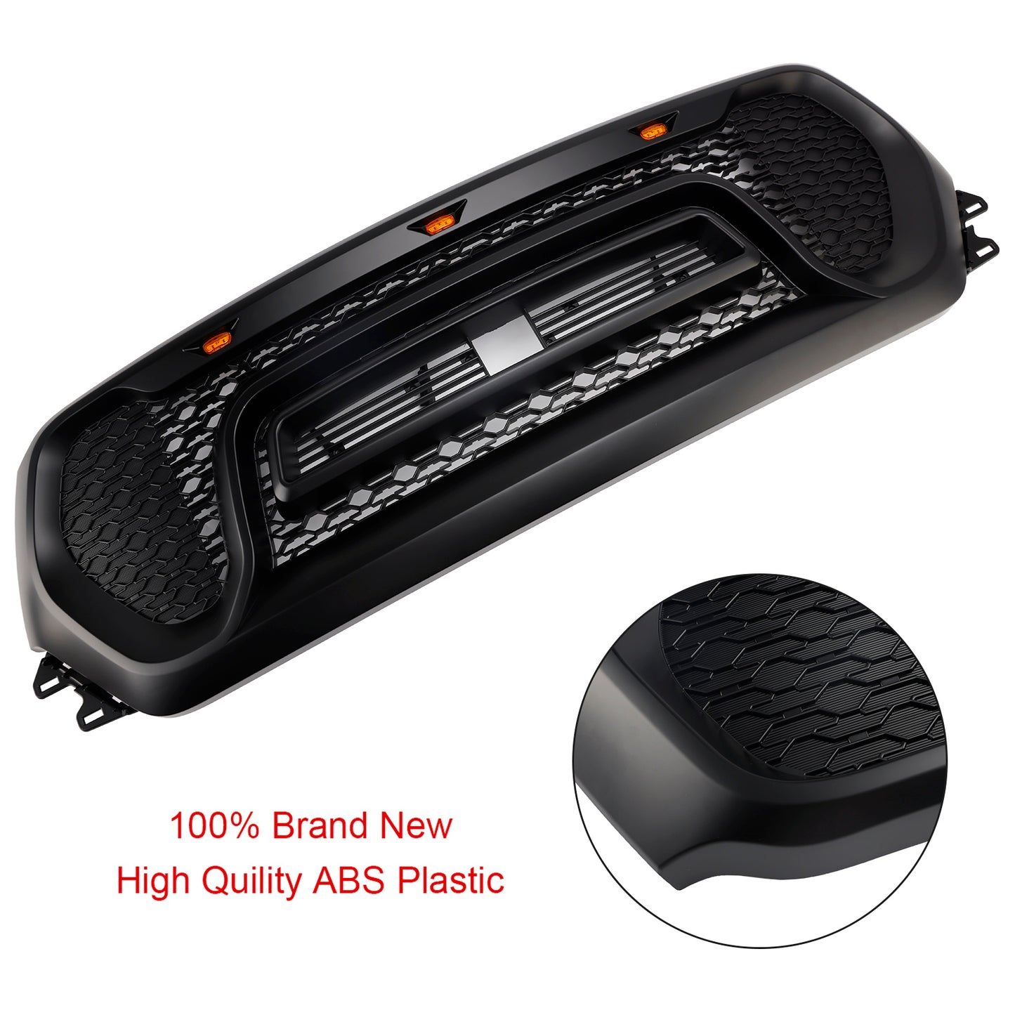 Griglia superiore del cofano a nido d'ape nera per Dodge Ram 1500 2019-2024