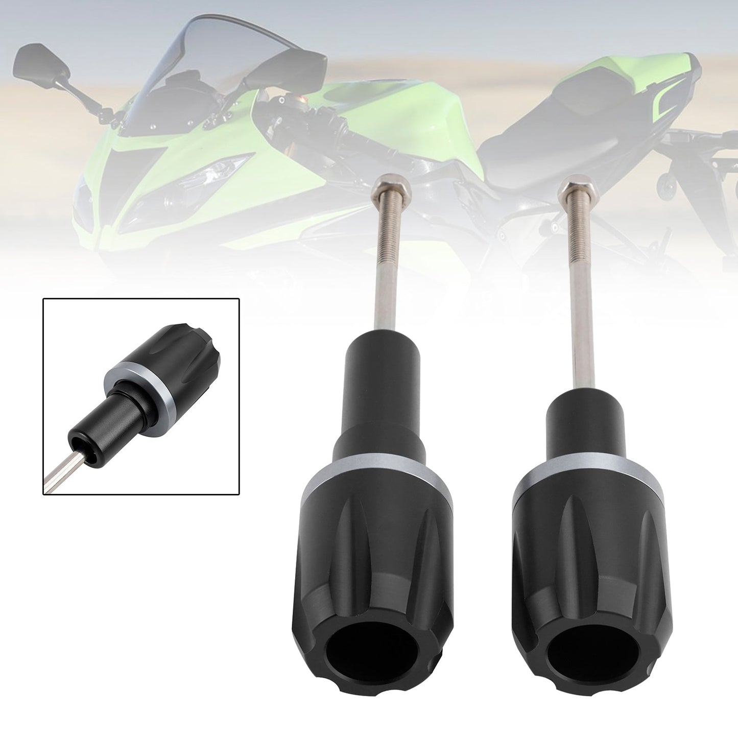Protezioni telaio antiurto CNC Kawasaki Ninja 650 2017-2023 Oro Nero
