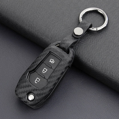 Custodia in pelle e silicone per chiave auto con fibbia per Ford