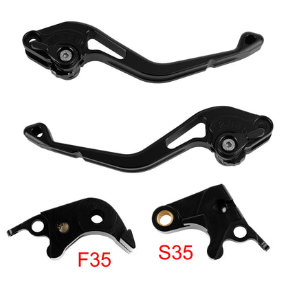 Nuova leva freno e frizione corta compatibile con Suzuki GSXR600 06-10 e GSXR1000 05-06, colore nero.