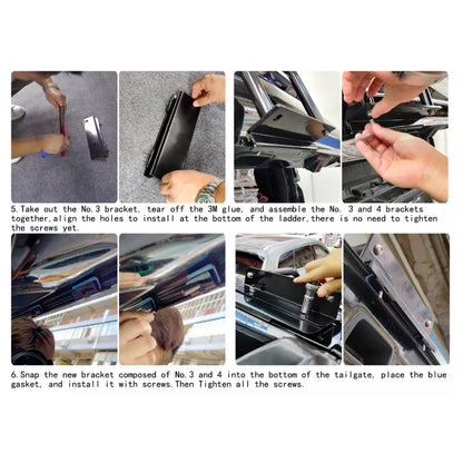 Accessori per scaletta portellone posteriore Toyota 4Runner 5a generazione 2010-2024, neri