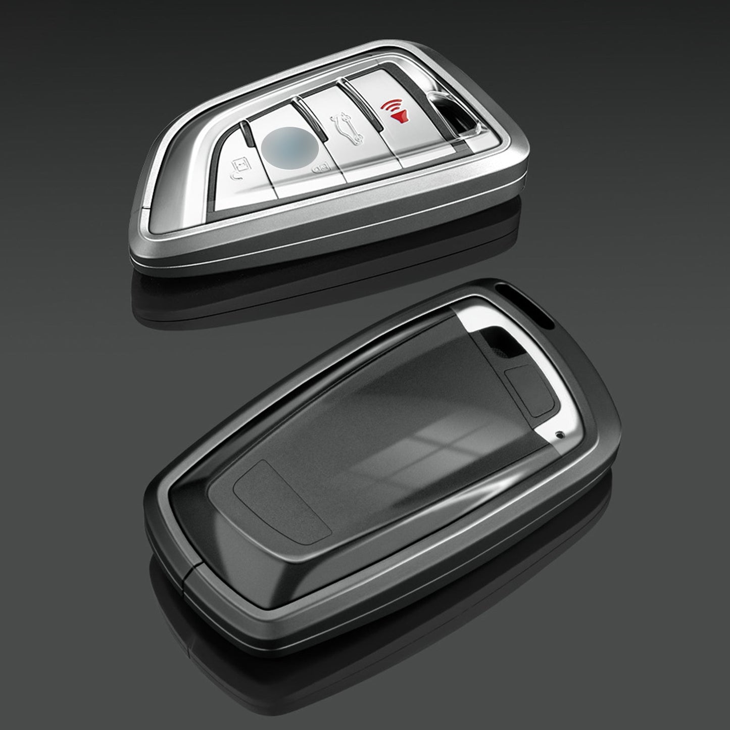 Custodia per chiave auto in TPU nero in lega di alluminio con fibbia per BMW X3 X1 X5