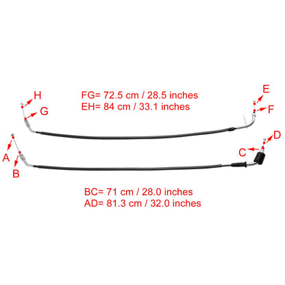 Cavo acceleratore per Suzuki GSXR600 GSXR750 2011-2023 Nero