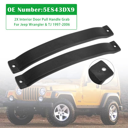 Maniglia di trazione interna per portiera Jeep Wrangler e TJ 2x 1997-2006 5ES43DX9