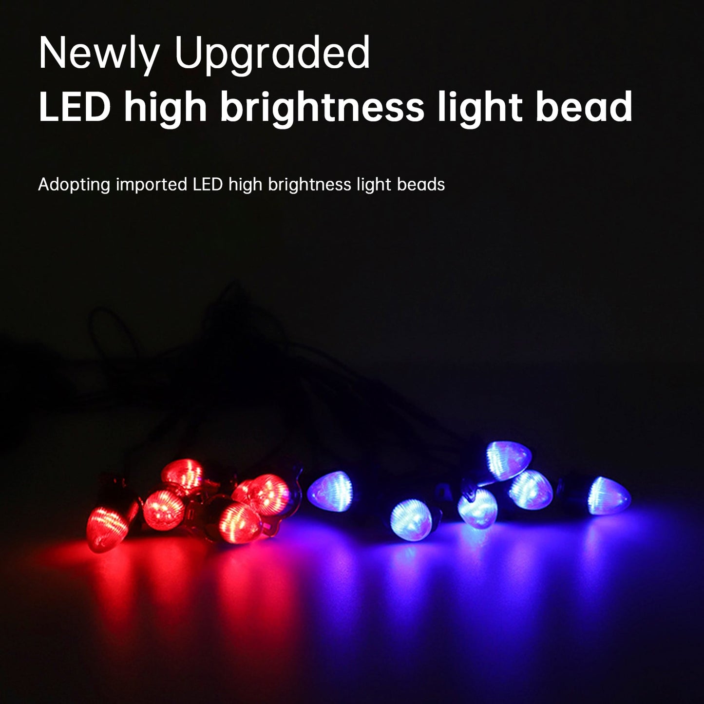 6 pezzi di griglia anteriore a LED lampeggiante aspetto a testa di proiettile per auto universale