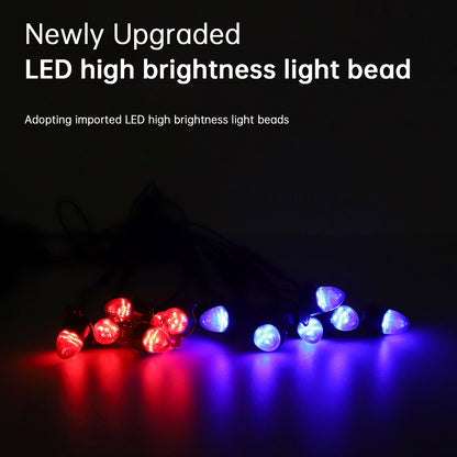 6 pezzi di griglia anteriore a LED lampeggiante aspetto a testa di proiettile per auto universale