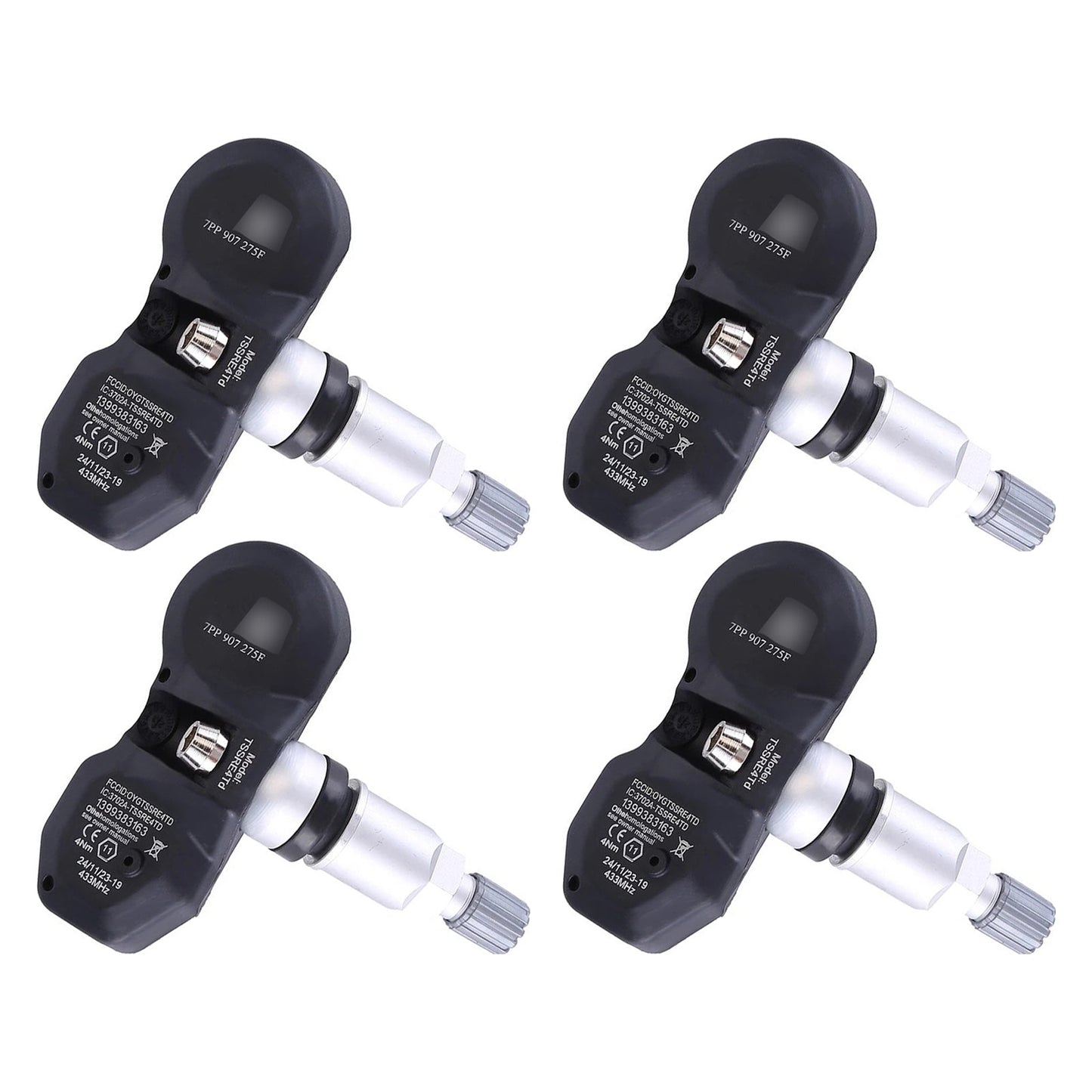 Sensore di pressione pneumatici 4X TPMS per Audi A4 A6 A8 Q7 R8 Porsche Ferrari 7PP907275F