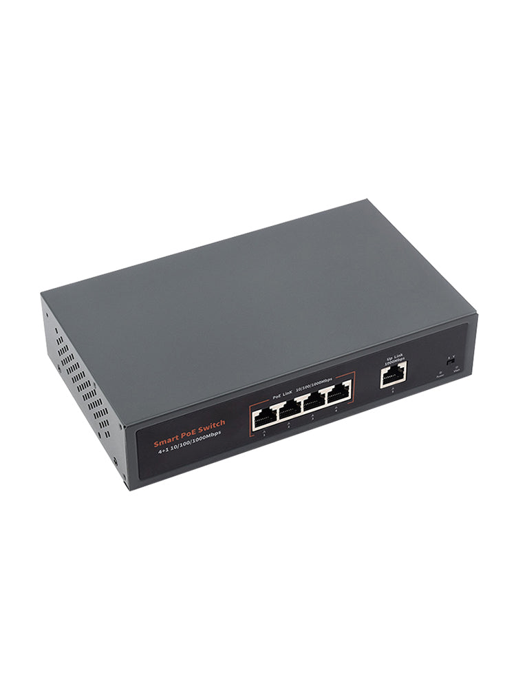 Switch Poe Gigabit Ethernet da 120 W, 10/100/1000 M, Plug Play adattivo, 4 reti