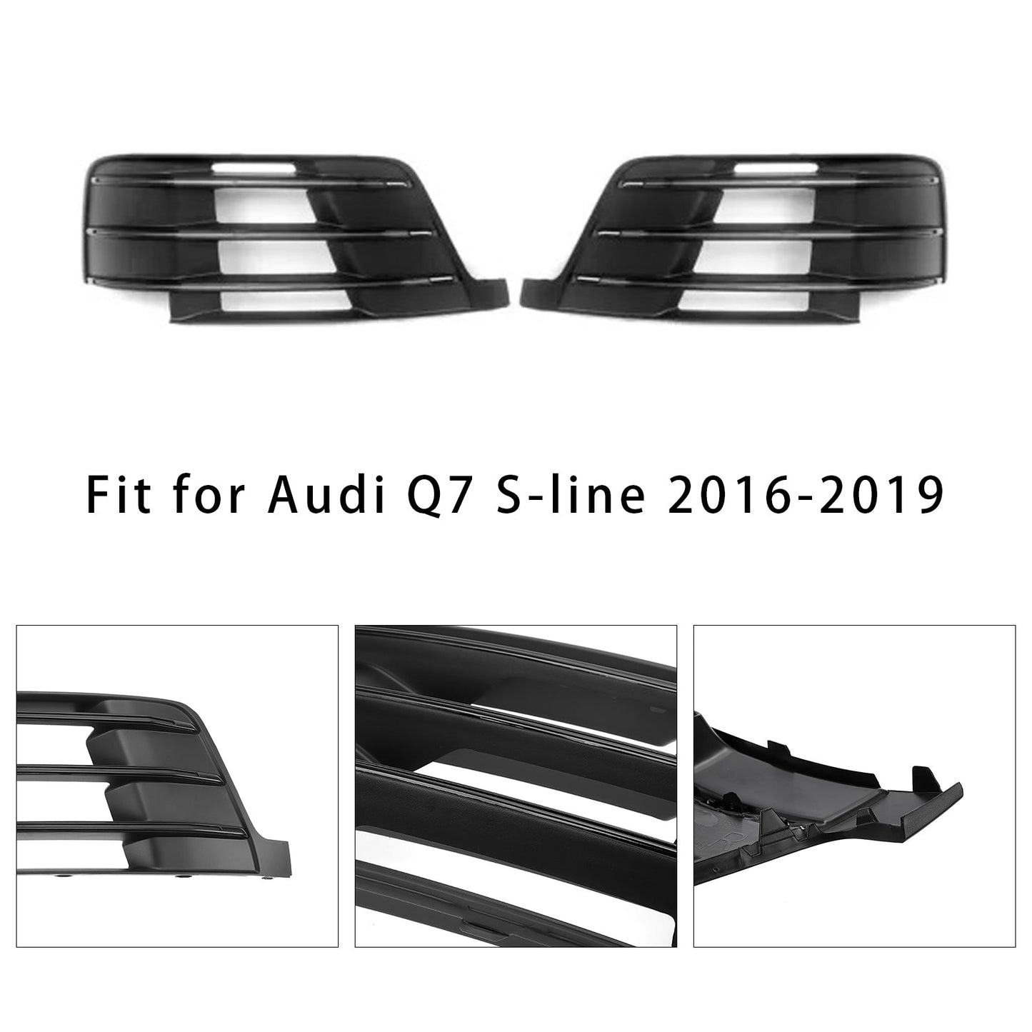 Griglie fendinebbia paraurti anteriore originali Audi Q7 S-Line 2X 2016-2019 4M0807681D 4M0807682D