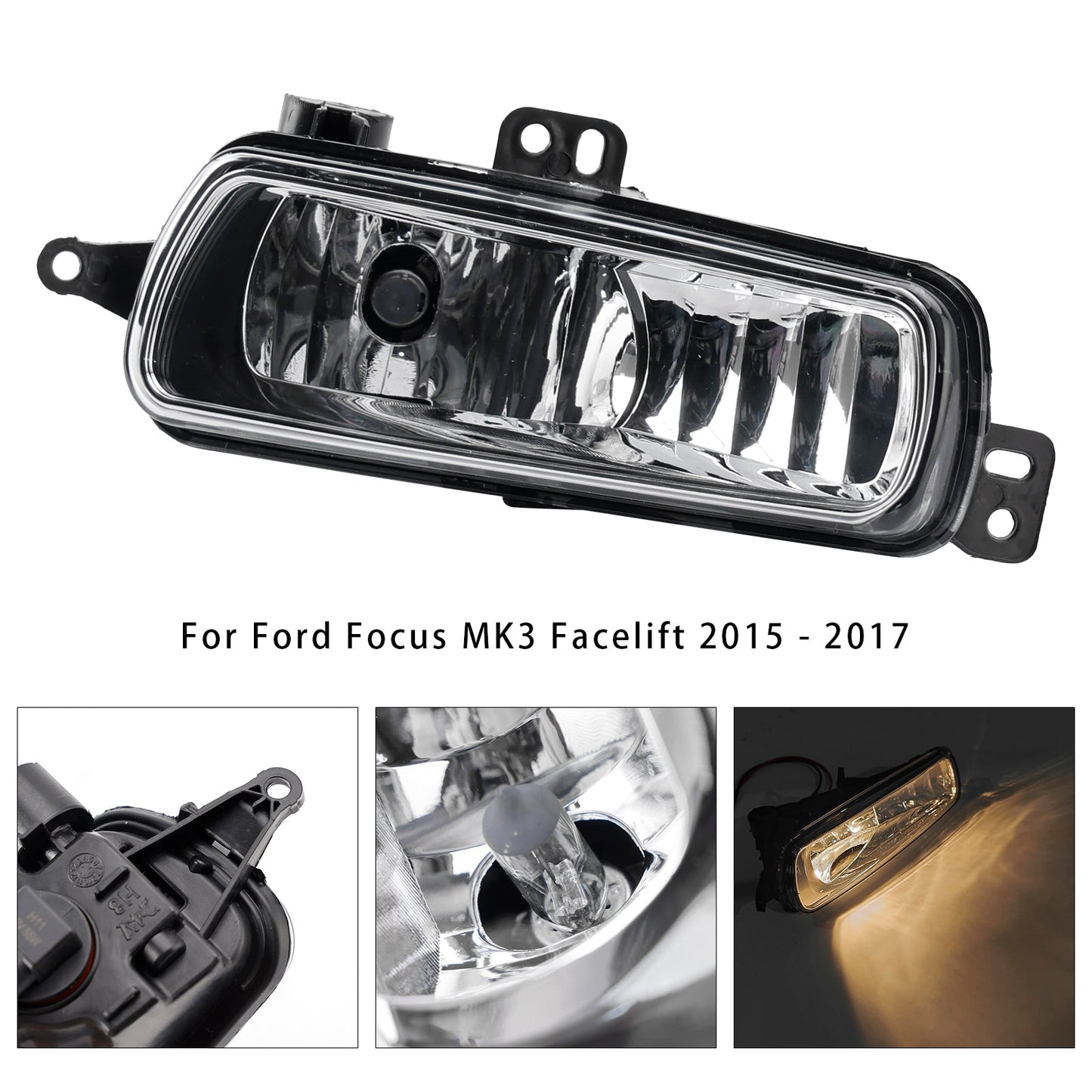 1 pz. Fari fendinebbia anteriori sinistri con lampadine per Ford Transit Custom 2014-2023