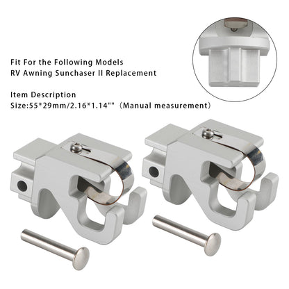 2 pezzi di ferramenta satinata per travi RV in alluminio per tenda da sole Dometic SUNCHASER II