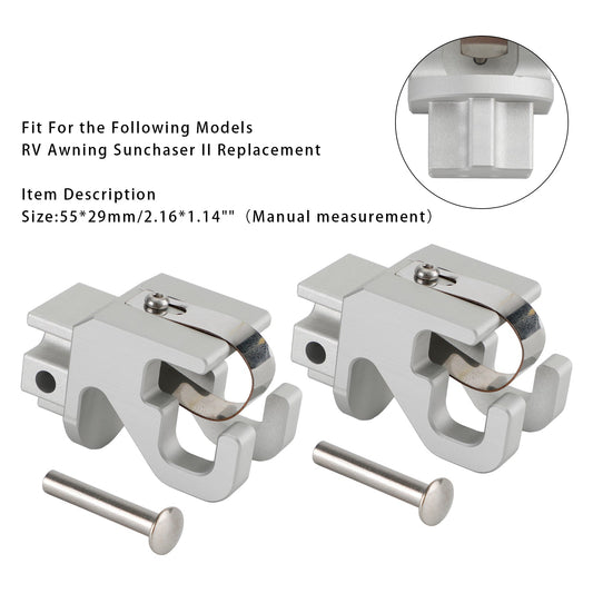 2 pezzi di ferramenta satinata per travi RV in alluminio per tenda da sole Dometic SUNCHASER II