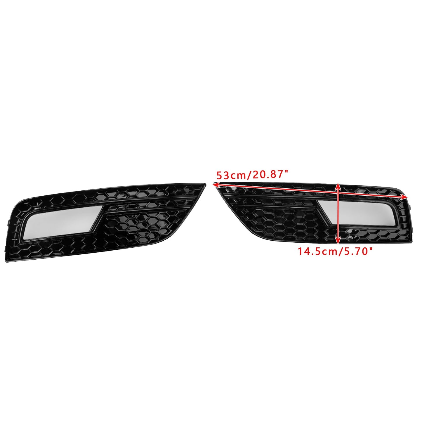 Griglia di copertura fendinebbia nera Audi A4 B8.5 2013-2015, paraurti standard