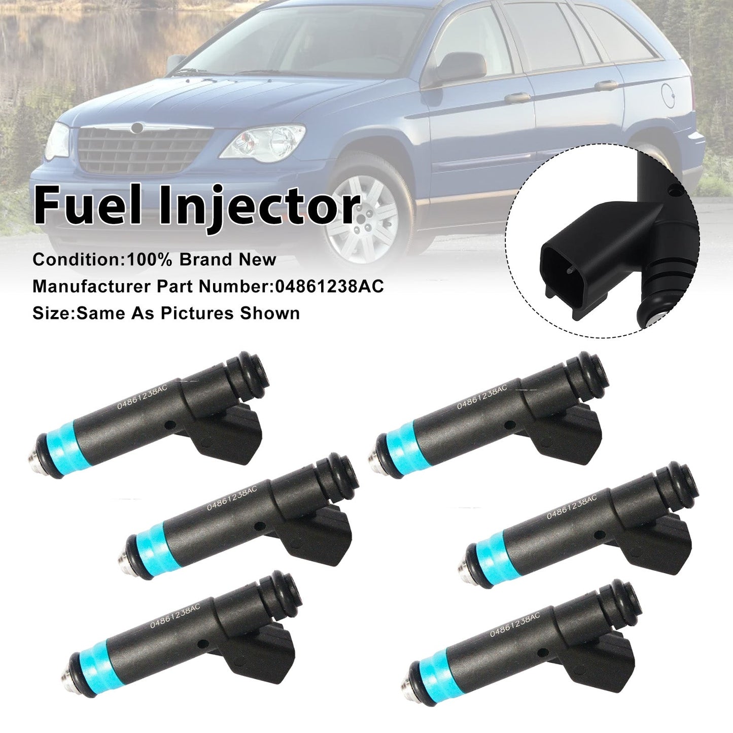 6 iniettori di carburante per Chrysler 05-08 per Dodge 3.8L V6 04861238AC