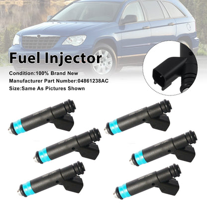 6 iniettori di carburante per Chrysler 05-08 per Dodge 3.8L V6 04861238AC