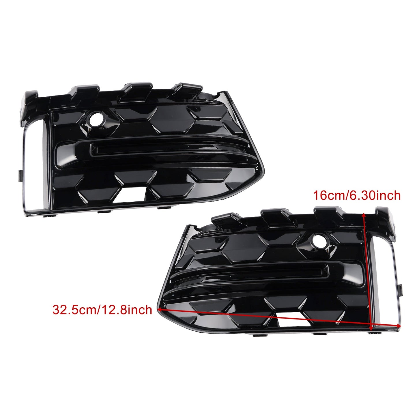Griglia fendinebbia paraurti anteriore Audi A6 C8PA S-Line S6 2023+ nera (2 pezzi)