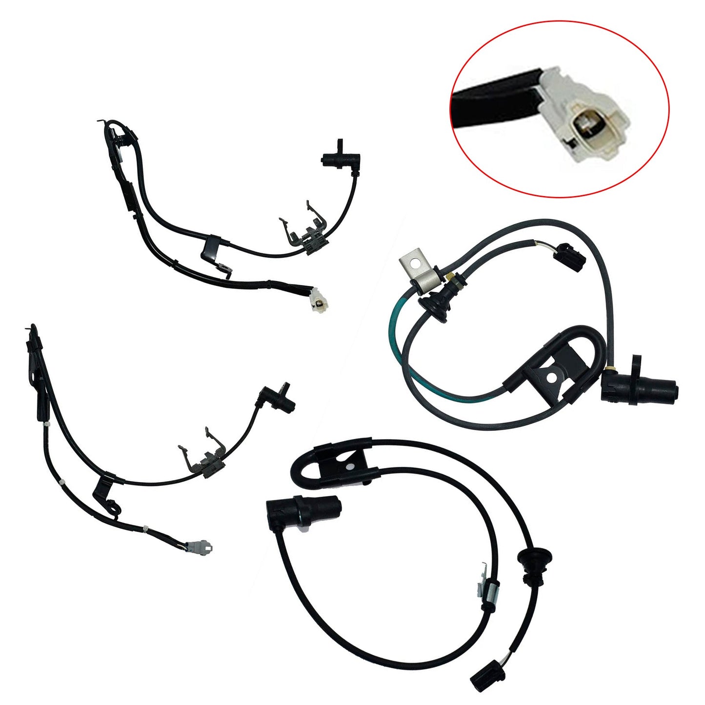 4 sensori di velocità ruota ABS anteriori, posteriori, sinistri e destri per Toyota Highlander 2004-2007