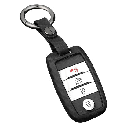 Custodia in pelle e silicone per chiave auto con fibbia per Kia