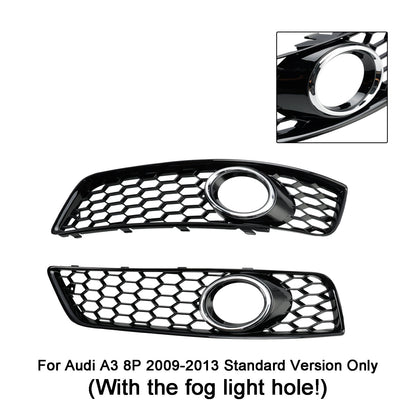 Griglia di copertura della luce fendinebbia anteriore del paraurti a nido d"ape Audi A3 8P 2009-2013