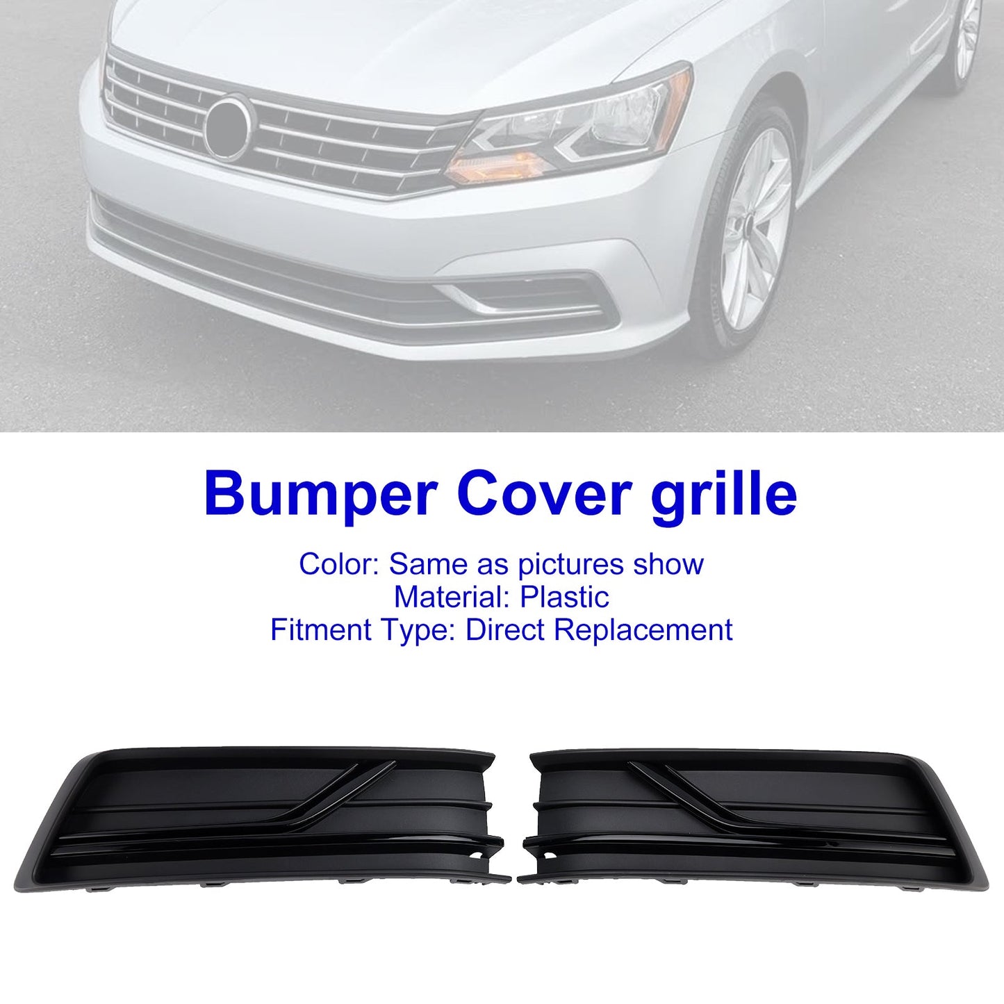 Griglia di copertura fendinebbia anteriore sinistra e destra per VW Passat B8 2016-2018