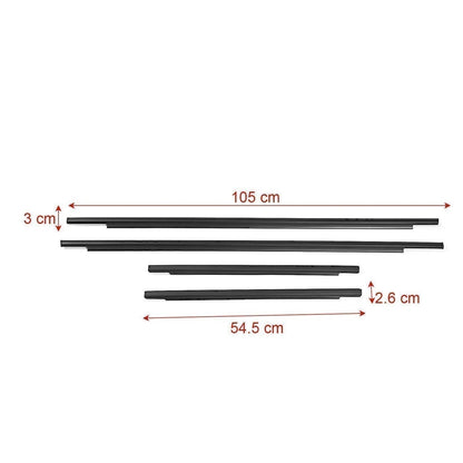 Guarnizione per modanatura finestrino, guarnizione per cintura, 4 pezzi, per Toyota FJ Cruiser 2007-2014