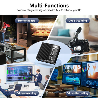 Scheda di acquisizione video USB 3.0 HDMI 4K Box di registrazione Gioco Trasmissione in diretta Microfono