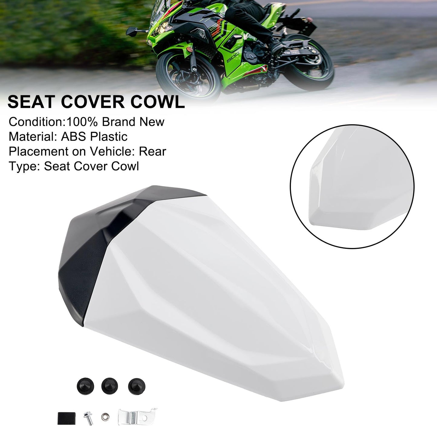 Carenatura posteriore per sedile posteriore Kawasaki Ninja 500 EX500R Z500 2024-2025