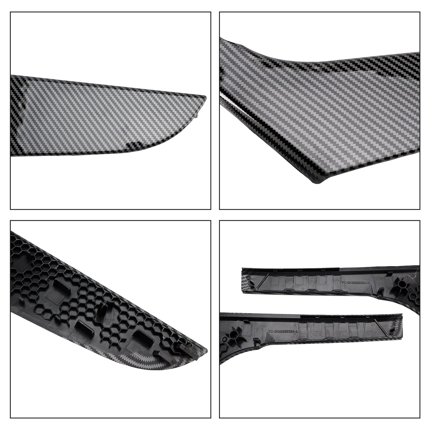 2 pezzi di rivestimento per maniglia interna della portiera sinistra e destra per VW Golf 6 MK6 2009-2013