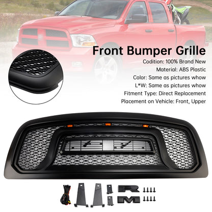 Griglia paraurti anteriore nera con luce a LED per Dodge Ram 1500 2009-2012