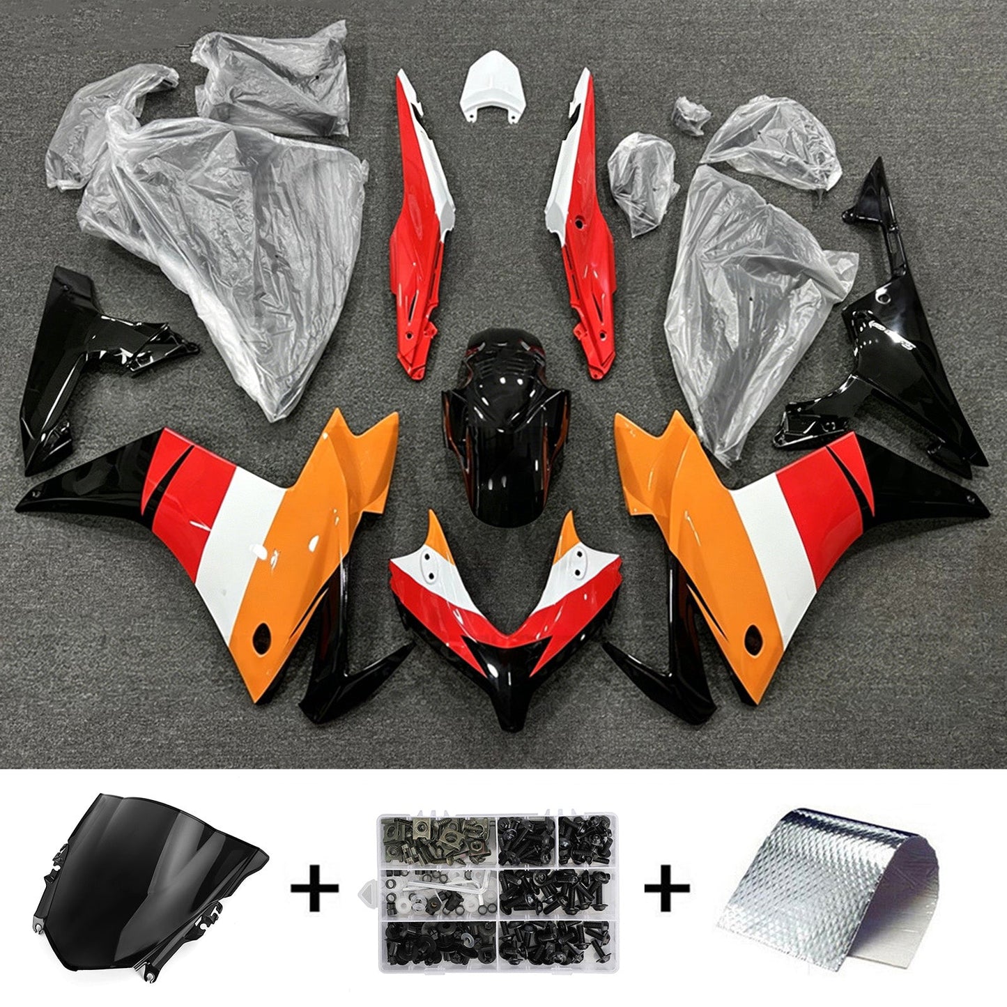 Kit di carene in plastica ABS stampate a iniezione per Honda CBR500R 2013-2015