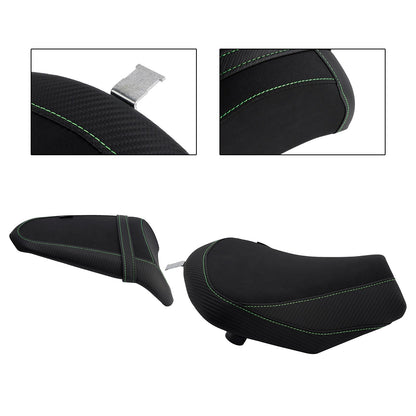 Kit cuscini passeggero anteriore e posteriore Raider per Kawasaki Ninja 650 Z650 2017-2025, colore verde.
