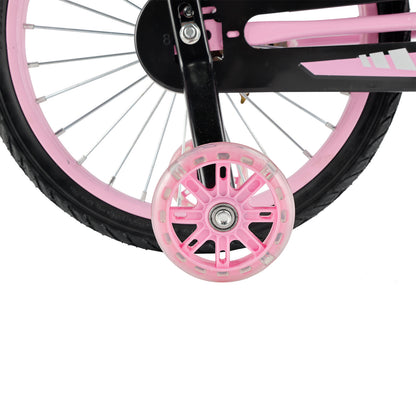 16 pollici di bici da bici per bambini sedile regolabile in bicicletta con ruote ausiliarie