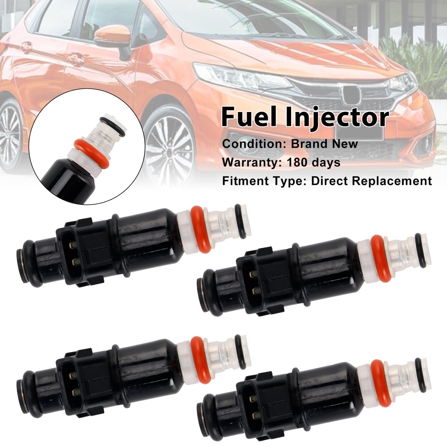 Iniettore di carburante Honda Jazz MK3 benzina 4 pezzi 16450-RB0-003 16450RB0003