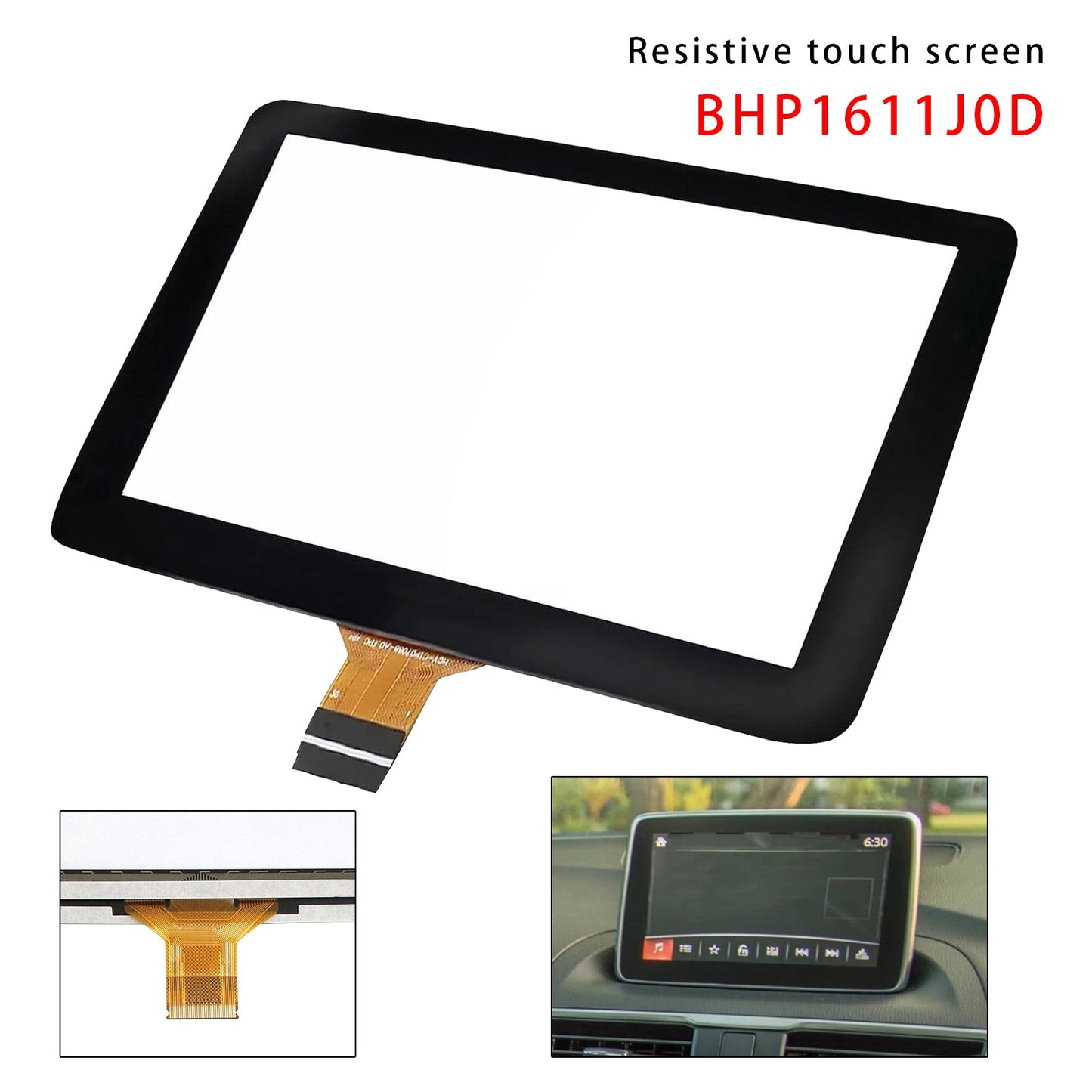 Display in vetro touchscreen da 7"" BHP1611J0D per display informativo Mazda 3 14-2016