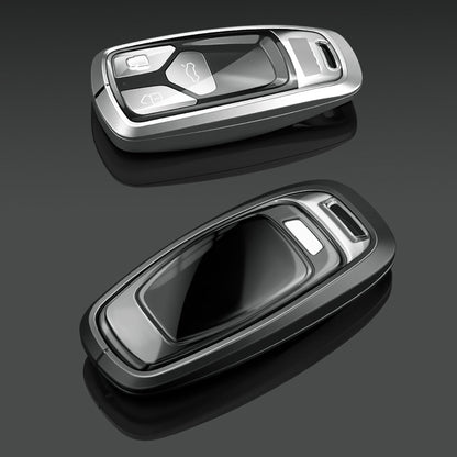 Custodia per chiave auto in TPU argentato in lega di alluminio con fibbia per Audi a6l a4l a3