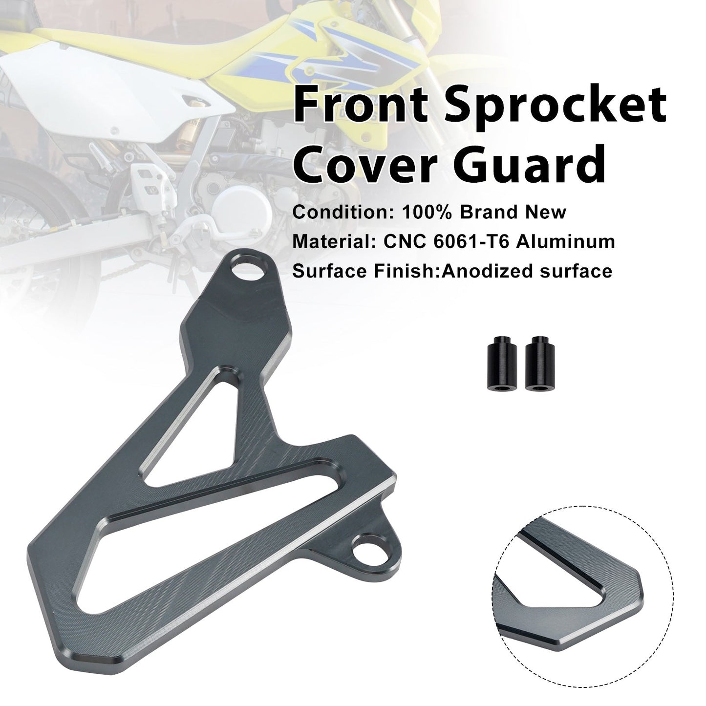 Protezione coperchio pignone anteriore per Suzuki DR-Z400SM 2000-2024 DRZ400/S/E