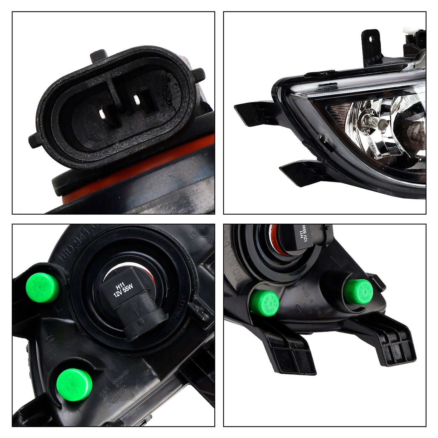 Faro fendinebbia trasparente per paraurti anteriore sinistro VW Volkswagen Jetta 2015-2018