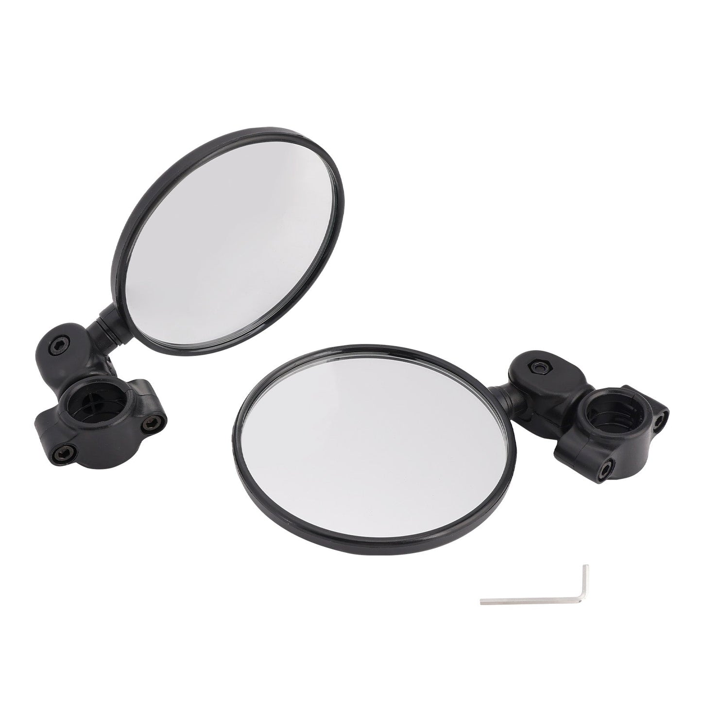 Specchietti retrovisori neri regolabili e pieghevoli per manubrio Enduro da 22-24 mm