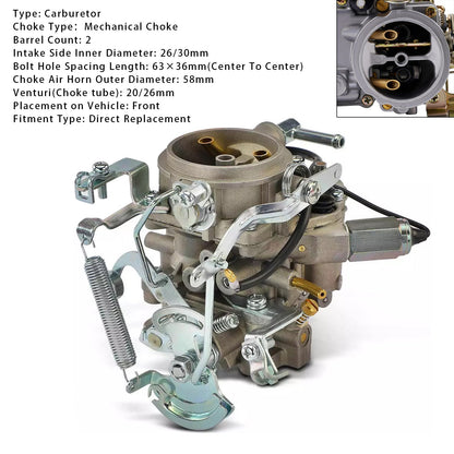 Carburatore a 2 corpi 16010-H6100 per Nissan B210 A14 75-78 Pulsar Base Hatchback
