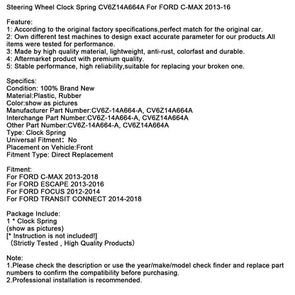 Molla dell'orologio del volante CV6Z14A664A per FORD C-MAX 2013-2016